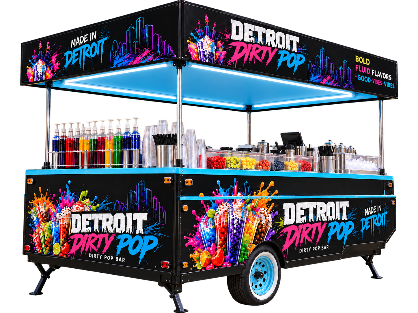 Detroit Dirty Pop kart open at an event