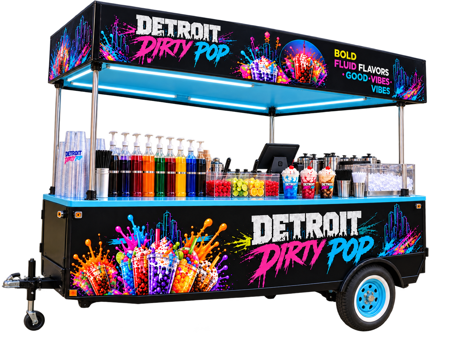 Detroit Dirty Pop kart from the service side